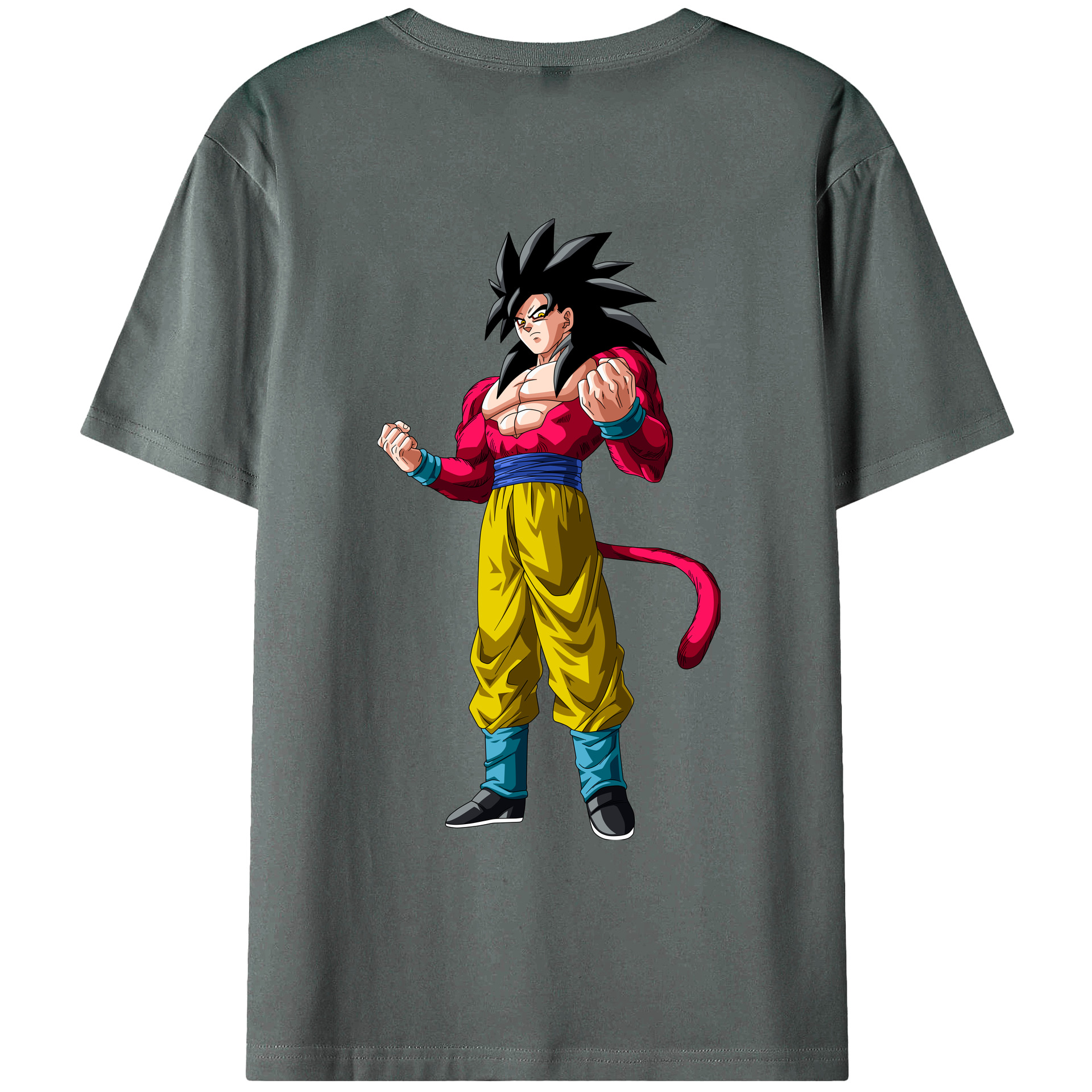 （画像用） ドラゴンボール 孫悟空（そん ごくう）Son Goku カカロット DRAGON BALL Kakarotto 綿100％ メンズ半袖Tシャツ（バックプリント） 通気性